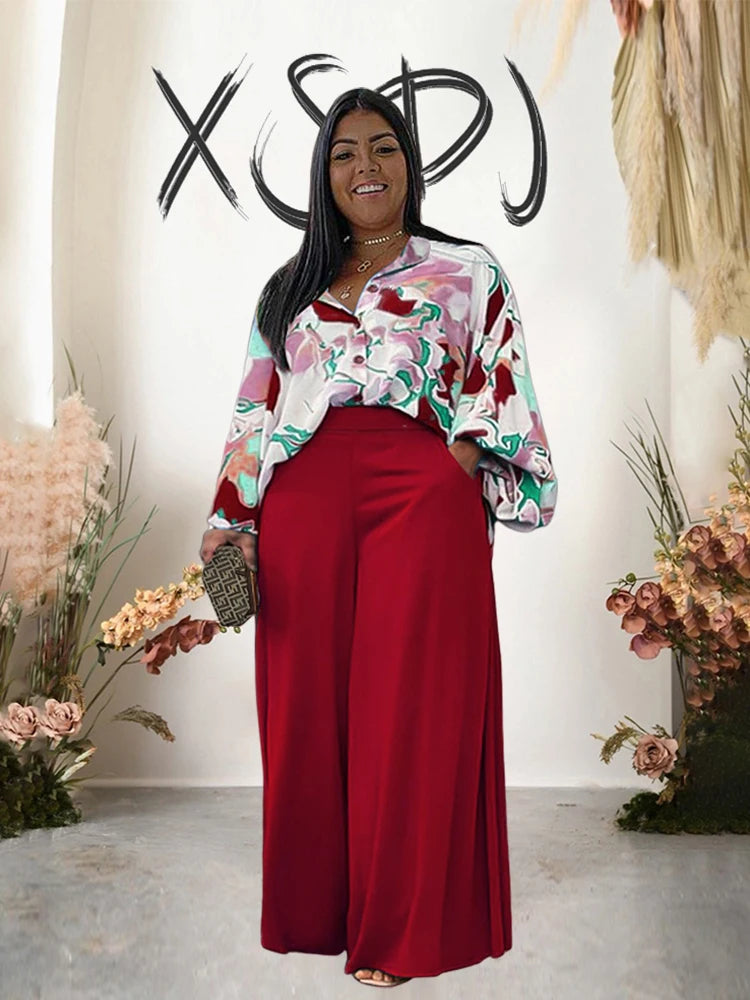 Altagracia Plus Size Elegant Casual Two Piece Sets
