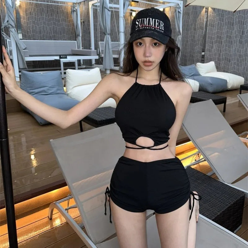 Belinda Hanging Neck Strap Beach Two Piece Sets