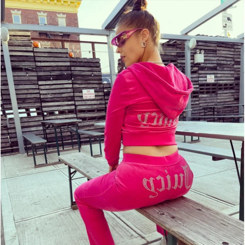 Violetta Long Sleeve Zipper Casual Two Piece Sets