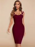 Sarnia Rhinestone Bandage Evening Date Night Maxi Spaghetti Strap Dress