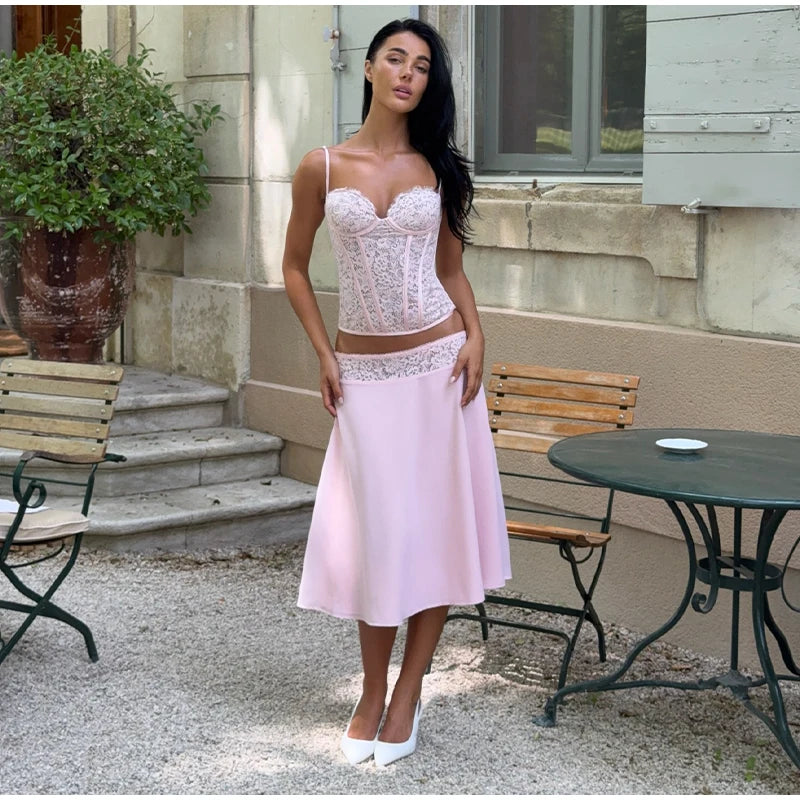 Jannet Summer Romantic Women Two-Piece Sets