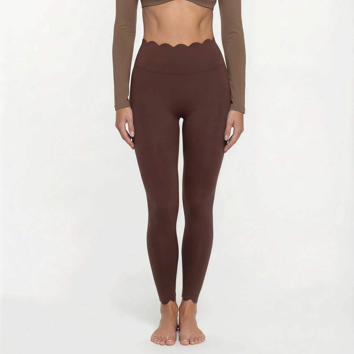Evelyn Sports Long Sleeve Halter Neck Two Piece Sets