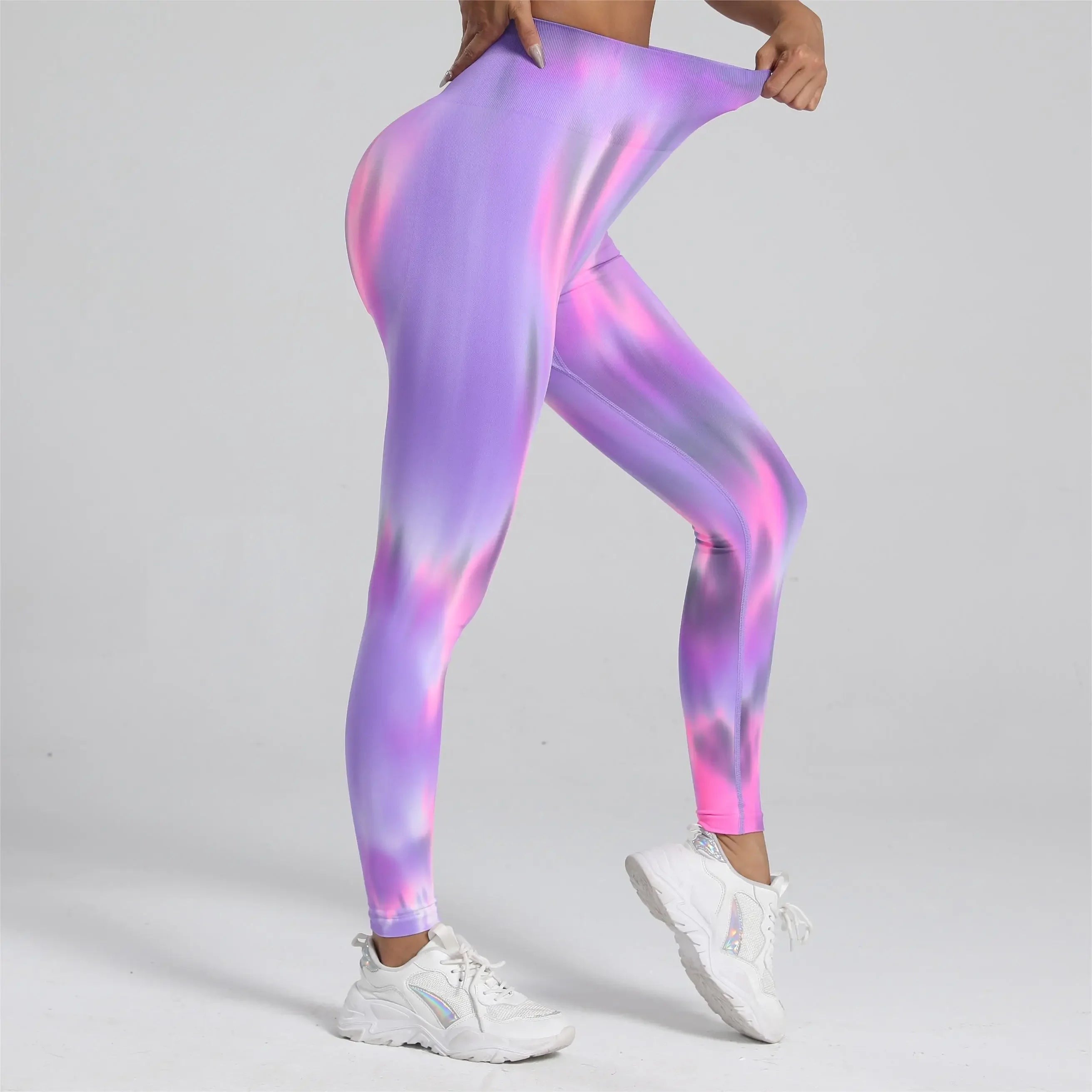 Roselle Tie dye High Waist Legging Push Up Scrunch Gym Sports Yoga Pants