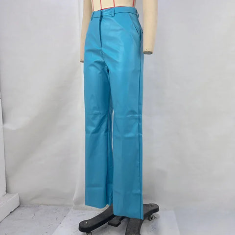 Sparta Trendy Lady Commuting Clothing High Waist Straight Trousers Women's Pants