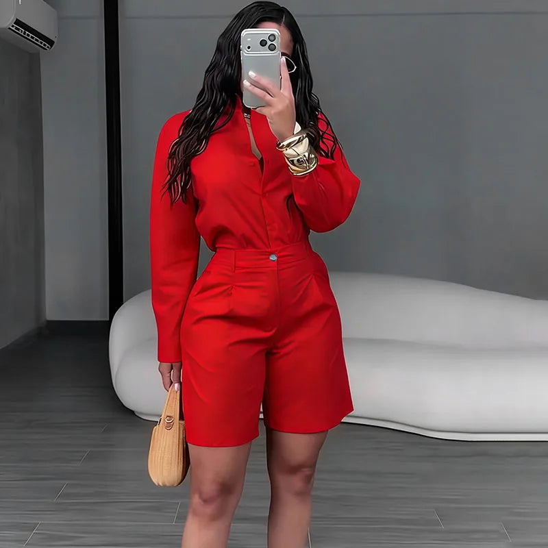 Alondra Solid Elegant Fashion Two Piece Sets