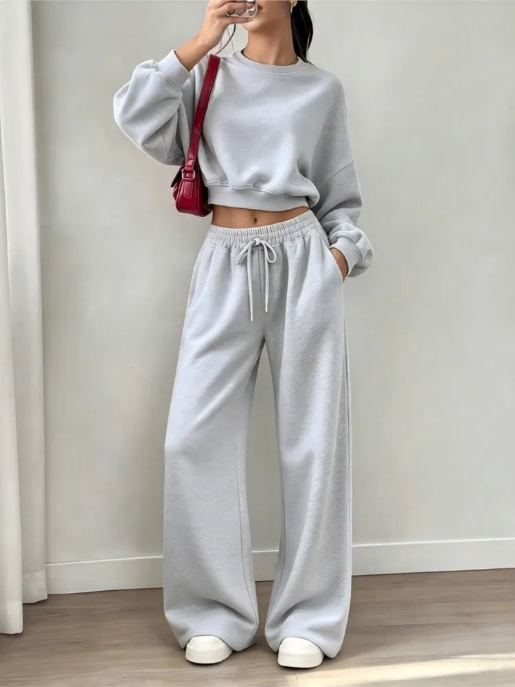Elvira Fashion Super Short Long Sleeve Two Piece Sets