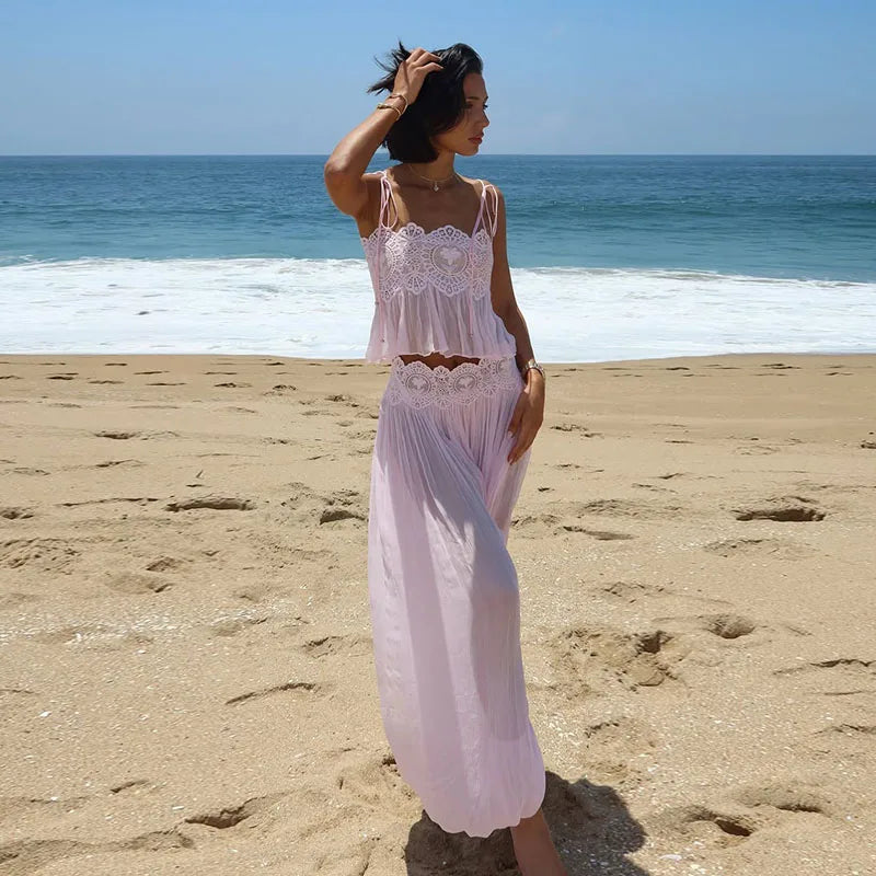 Indhira Summer New Beach Lady Two Piece Sets