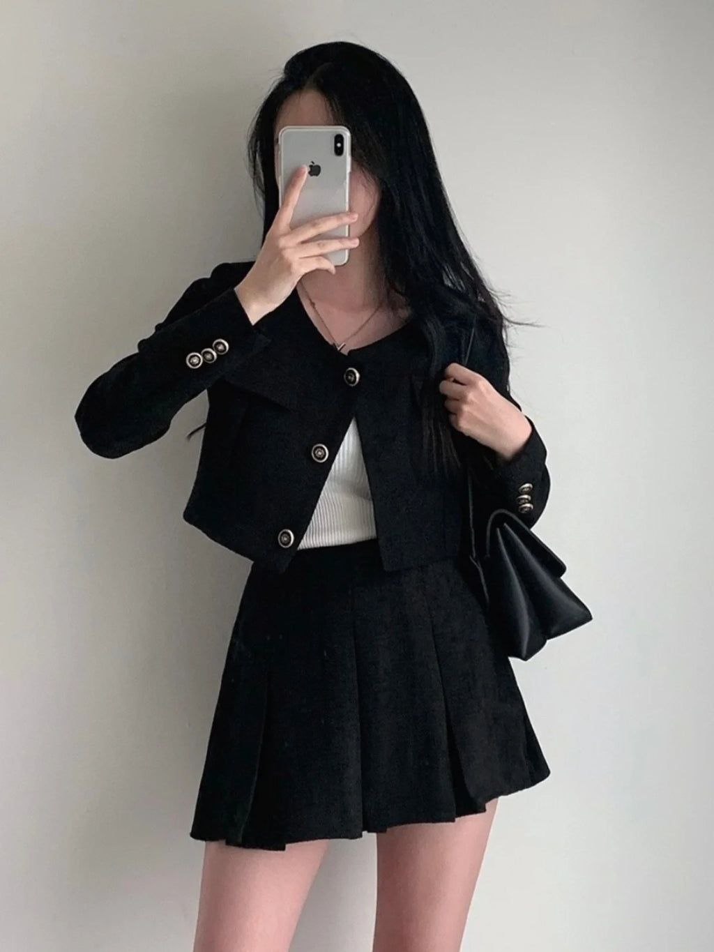 Diana Chic Short Coat And Pleated Two Piece Sets