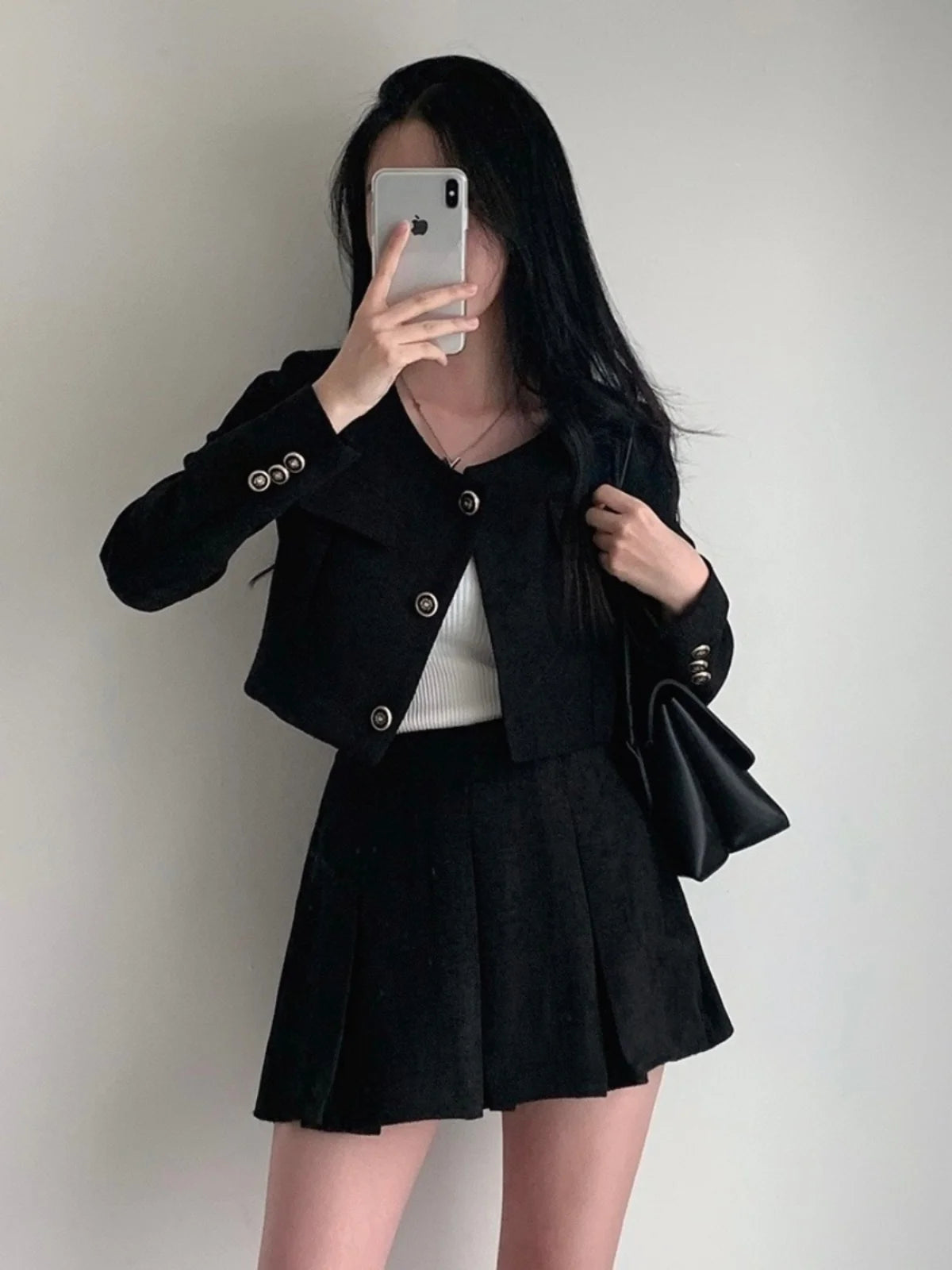 Diana Chic Short Coat And Pleated Two Piece Sets