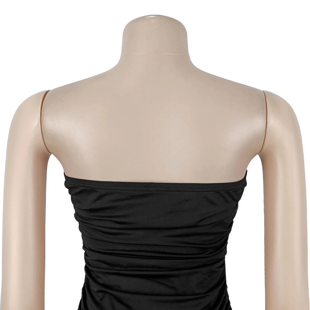 Simbabue Casual Party Elegant Long Ruched Dress