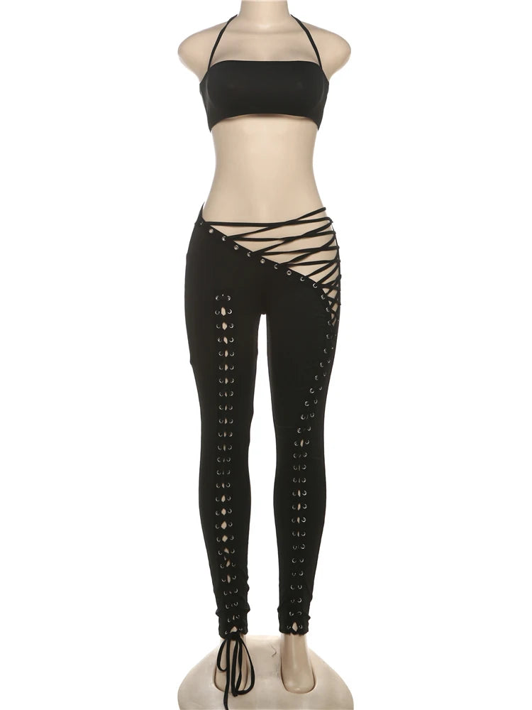 Nabila Coquette Sexy Hipster Halter Two Piece Sets