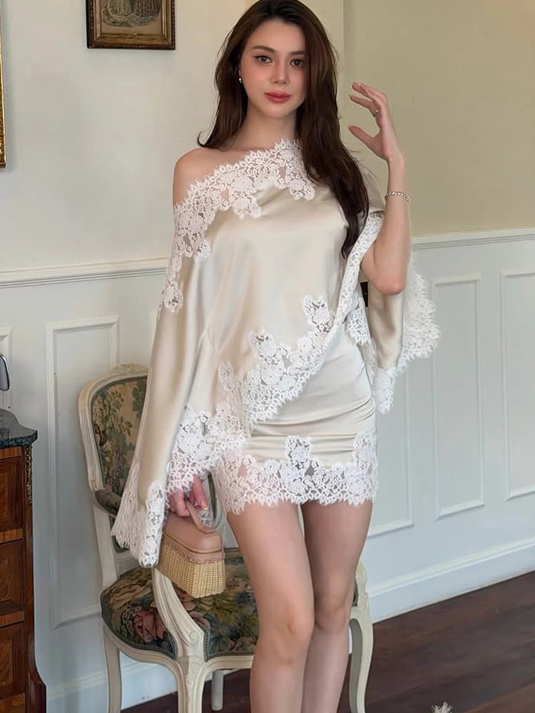 Rosaura Elegant Women Chic Satin Two Piece Sets