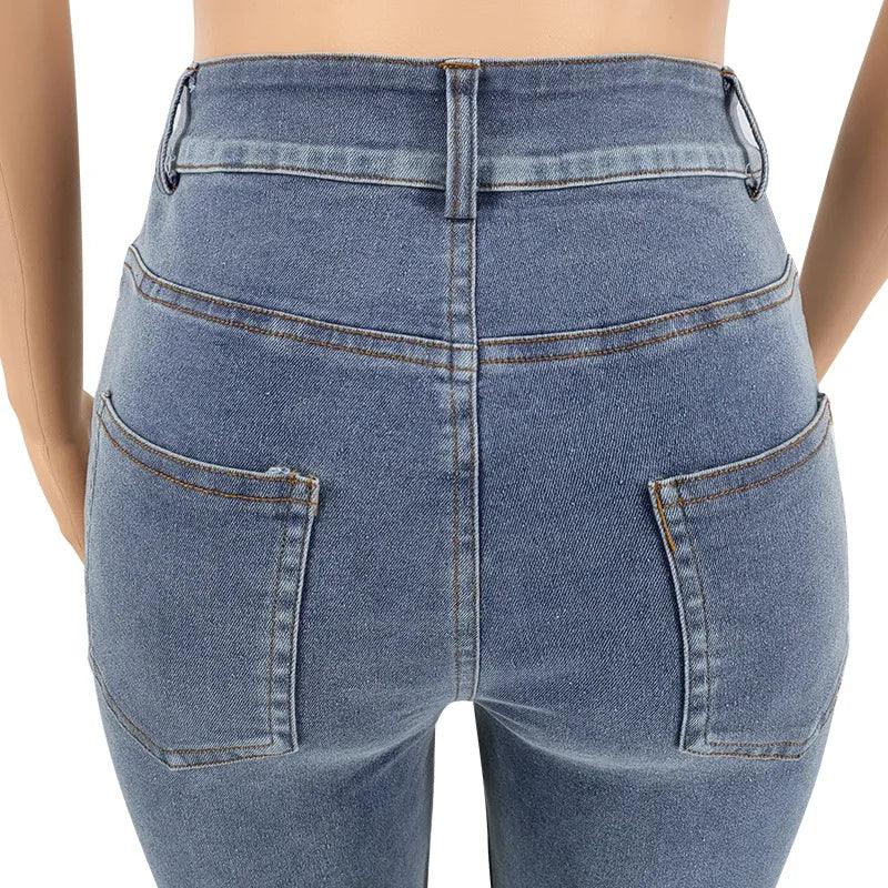 Beachwood Stretch Distressed Destroyed Denim Street Going Out Pants
