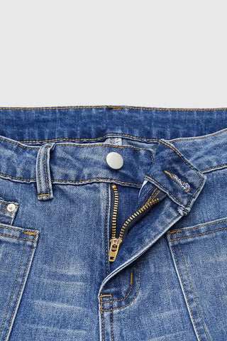 Jeans Denim Pant Women Vintage Wide Leg Long Pants Casual Loose High Waist Straight