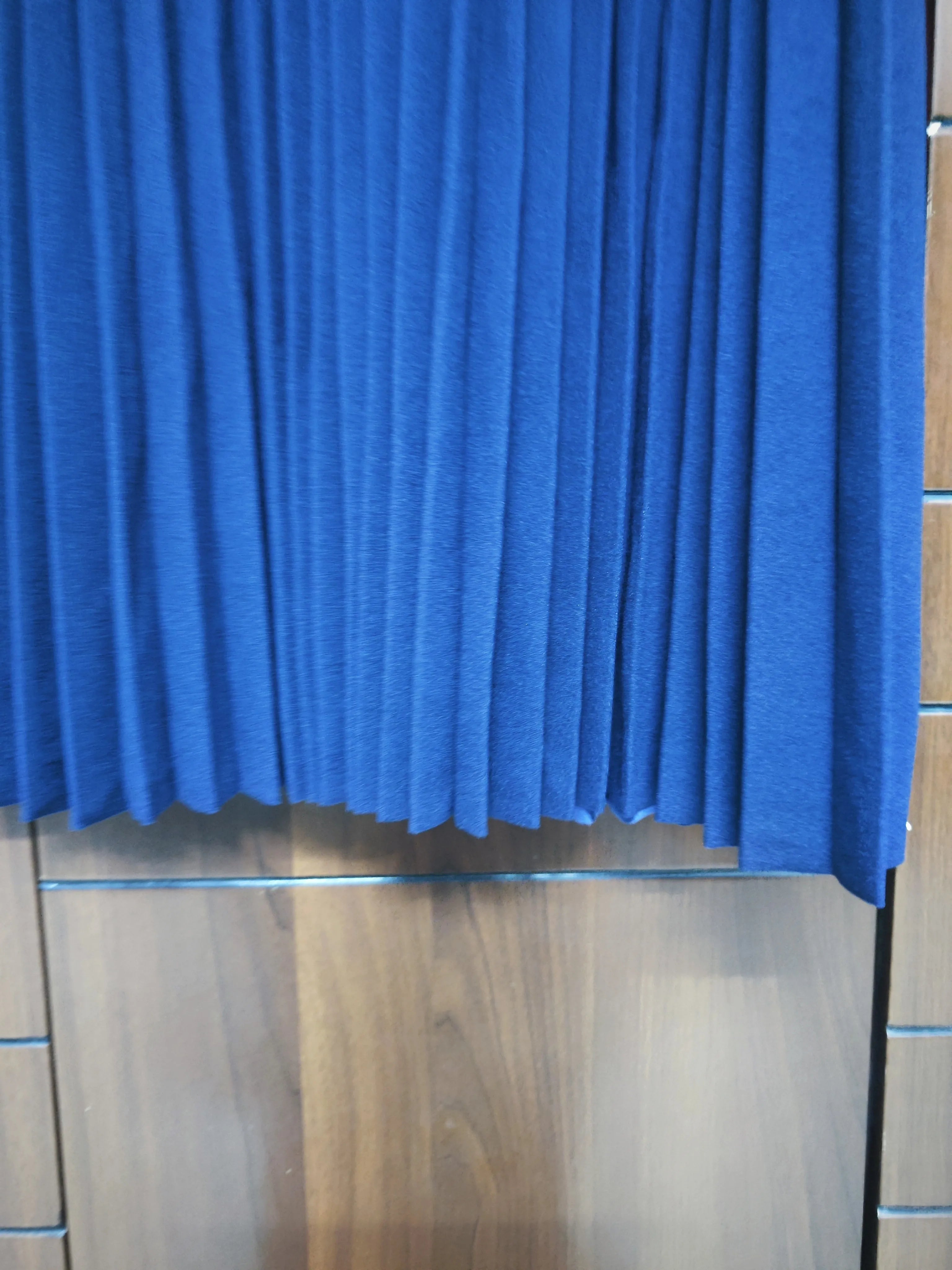 Cincinnati Plus Size Pleated Ladies O Neck Solid With Belt Mid-Calf Office Dress