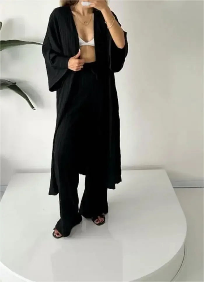 Alicia Women Elegant Solid Loose Two-piece Set