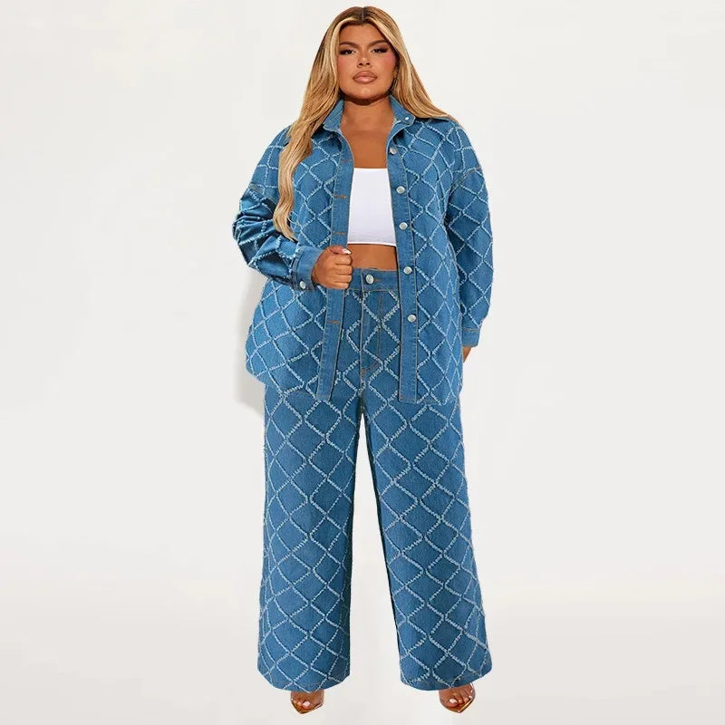 Gabriela Fall Clothing Print Long Sleeve Two Piece Sets