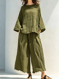 Keysi Relaxed Round Neck Two Piece Sets