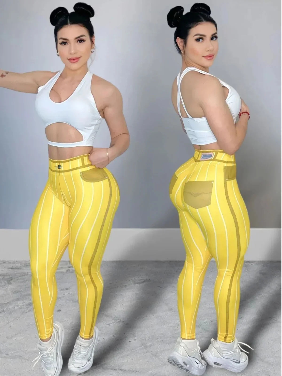Walden High Waist Elastic Stretchy Jeans Casual Long Trousers