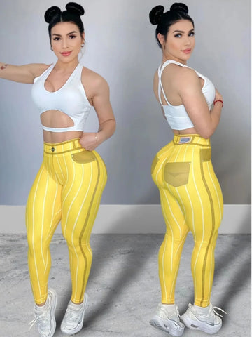 Walden High Waist Elastic Stretchy Jeans Casual Long Trousers