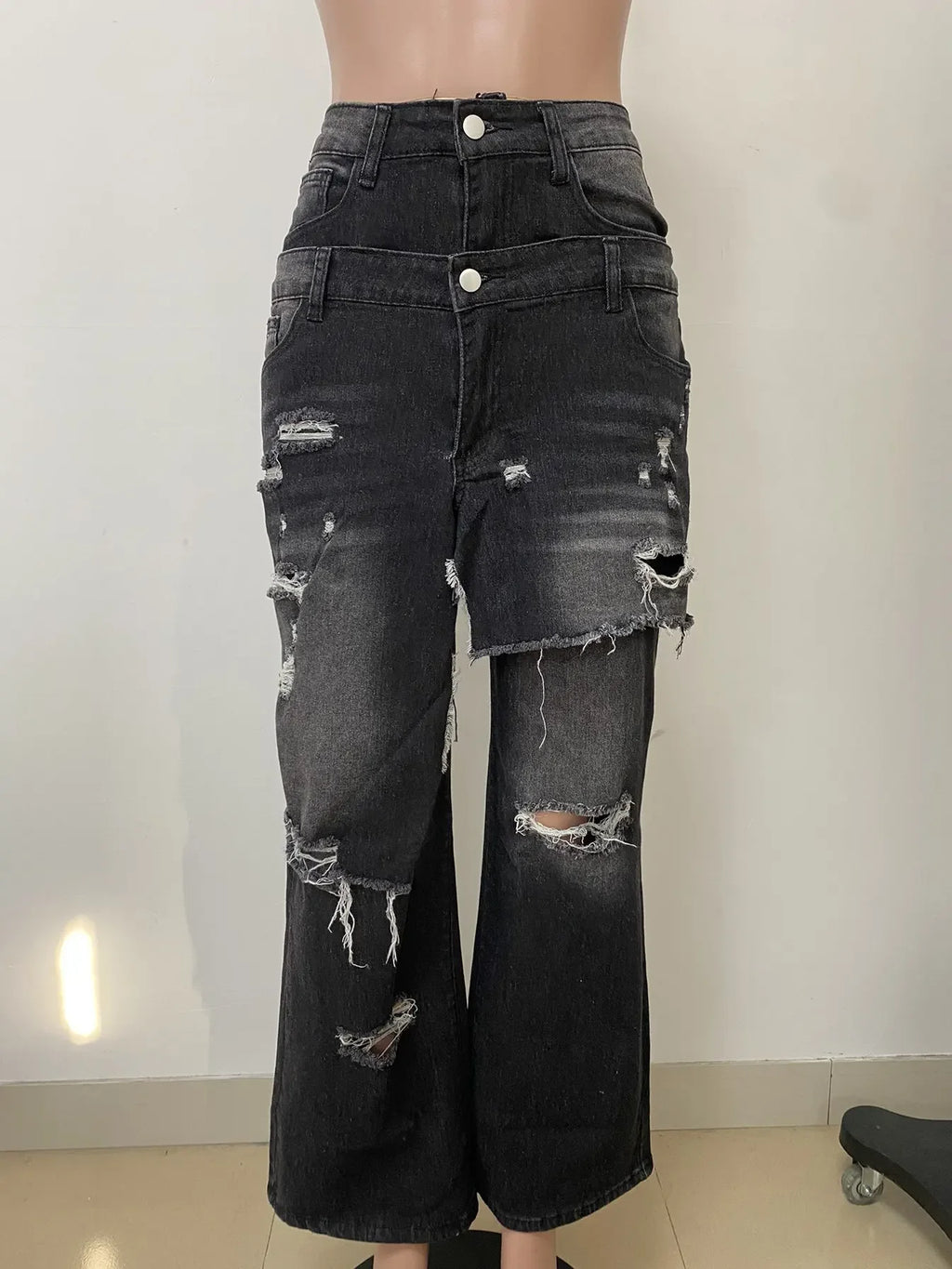 Stafford Streetwear Wide Leg Jeans Cargo High Waist Elegant High Street Denim