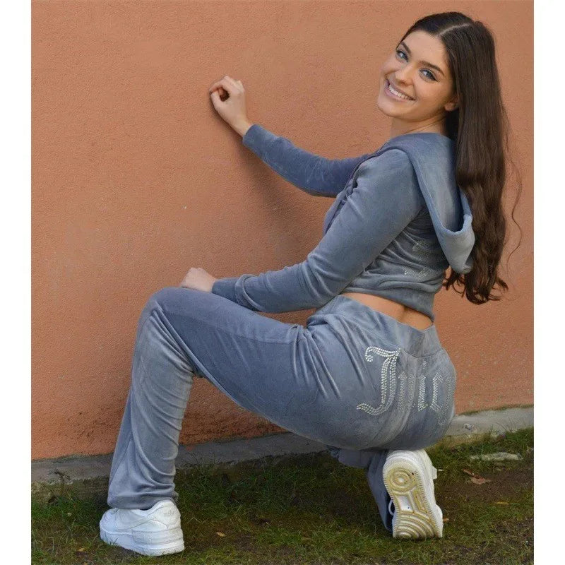 Violetta Long Sleeve Zipper Casual Two Piece Sets