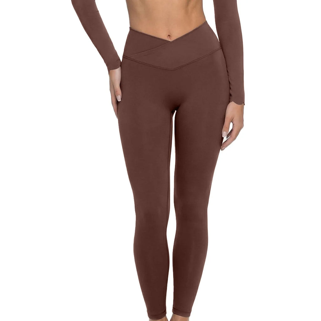Evelyn Sports Long Sleeve Halter Neck Two Piece Sets