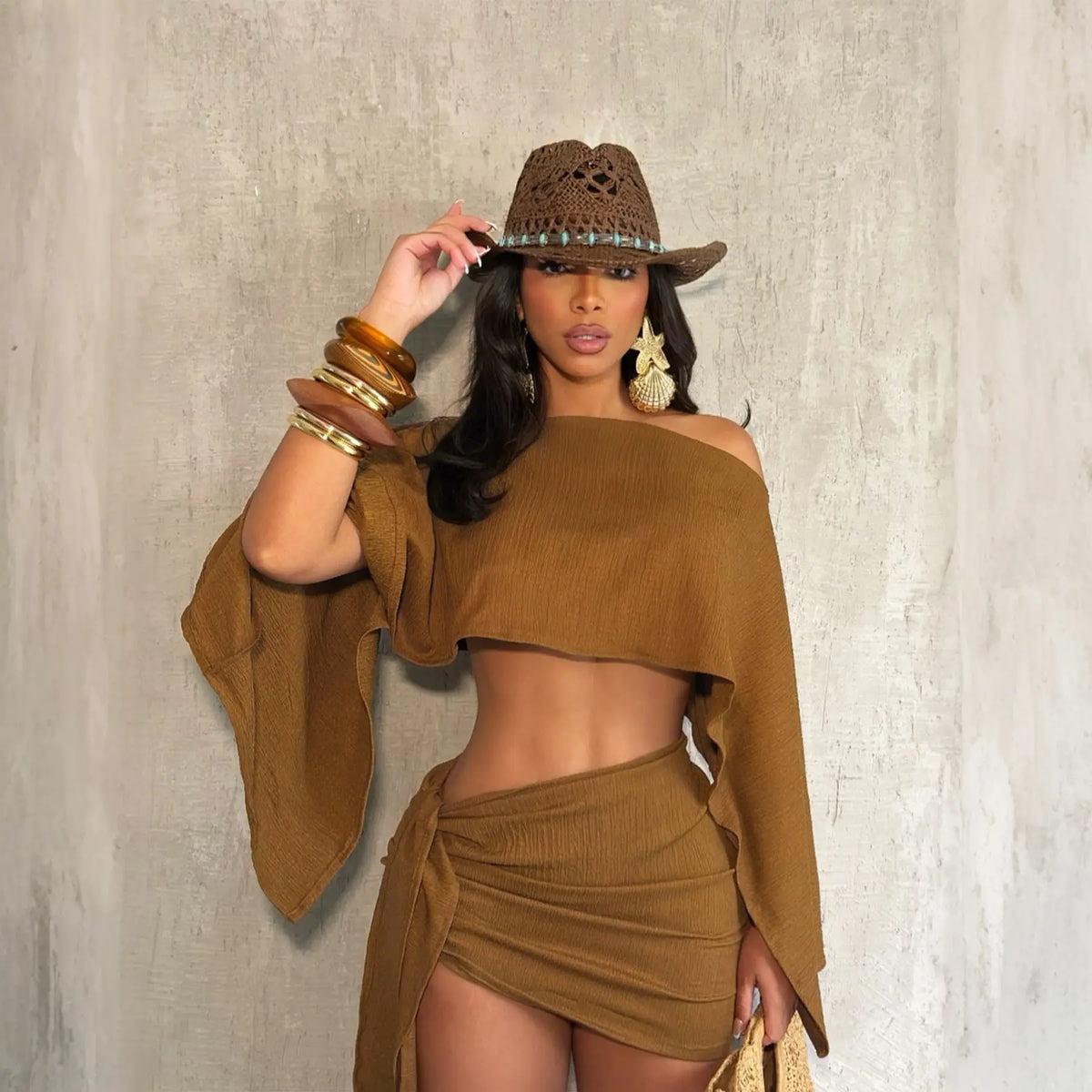 Siara Sexy Beach Elegant Work Casual Two Piece Sets