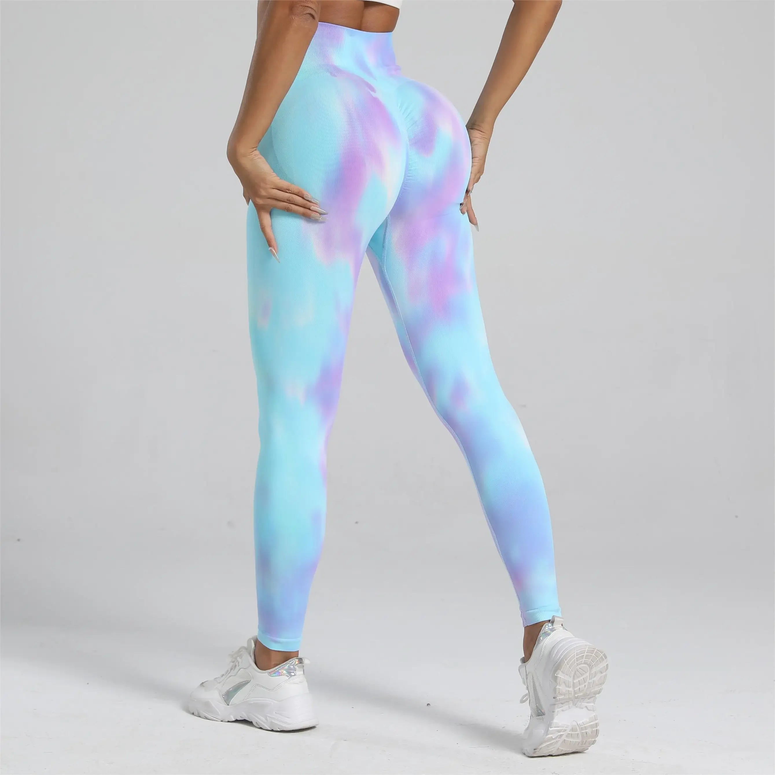 Roselle Tie dye High Waist Legging Push Up Scrunch Gym Sports Yoga Pants