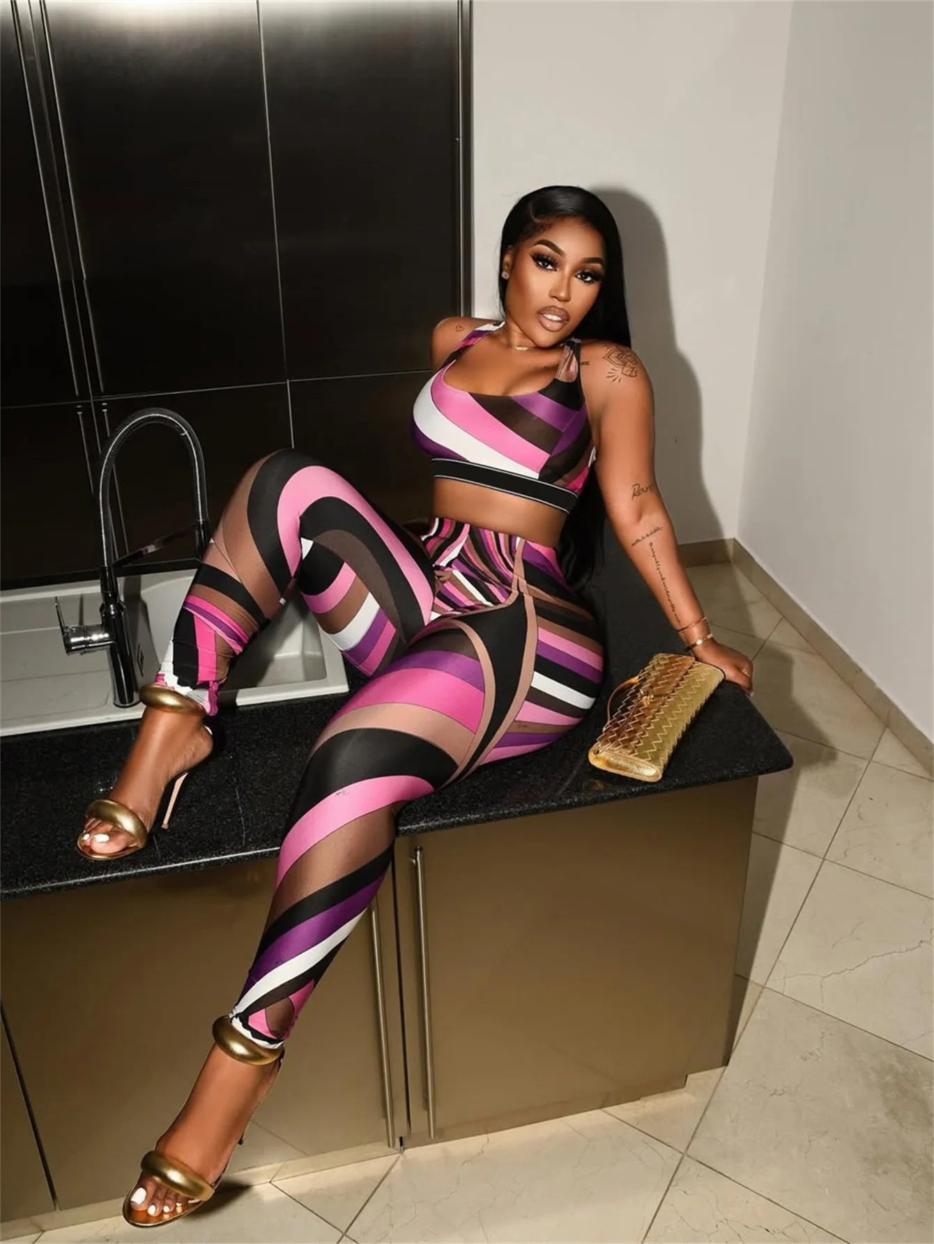 Florida Active Street Outfit Tracksuit Two Piece Sets