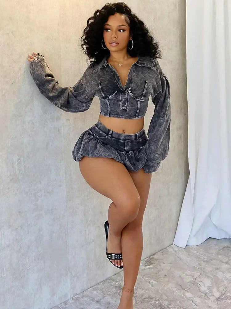 Sexy Club Party Birthday Outfits Two Piece Sets