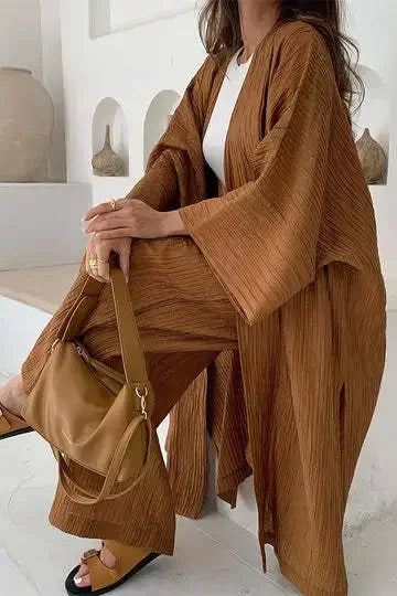 Alicia Women Elegant Solid Loose Two-piece Set