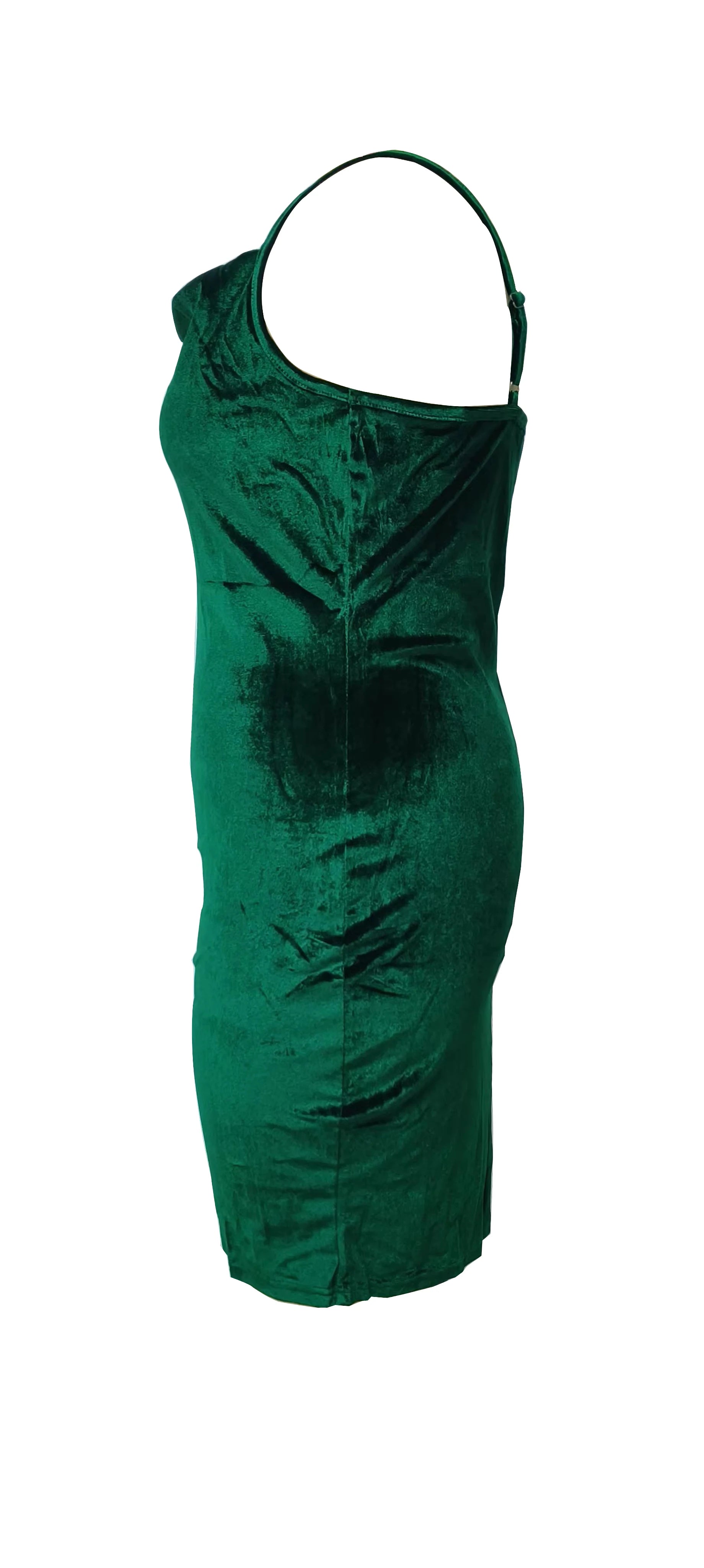 Sparta Plus Size Solid Ruched Cami Casual Sleeveless Cowl Neck Slim Dress