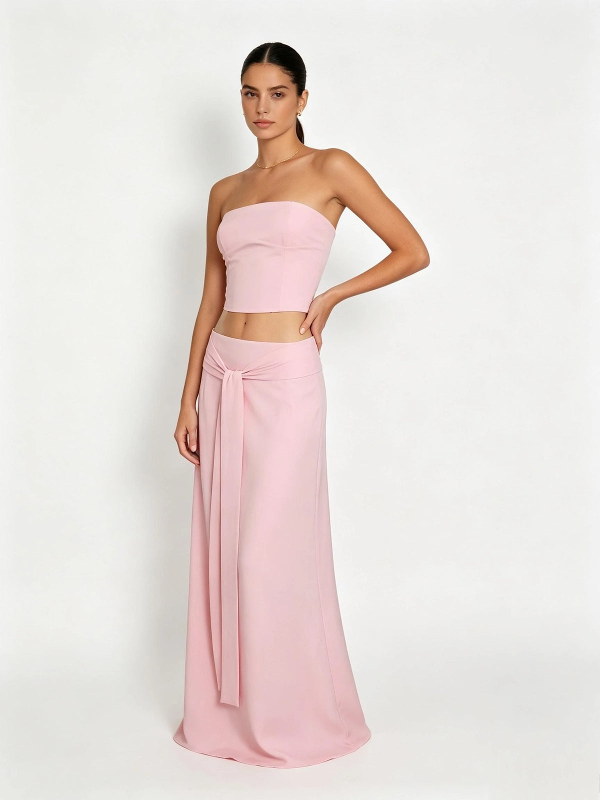 Flor Sexy Elegant Low Waist Tie Back Two Piece Sets