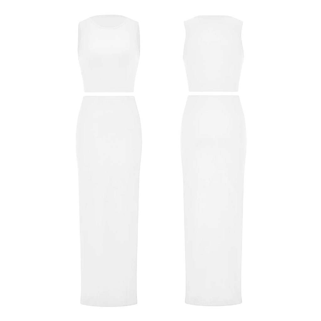Melody Party Elegant Sexy Sleeveless Two Piece Sets
