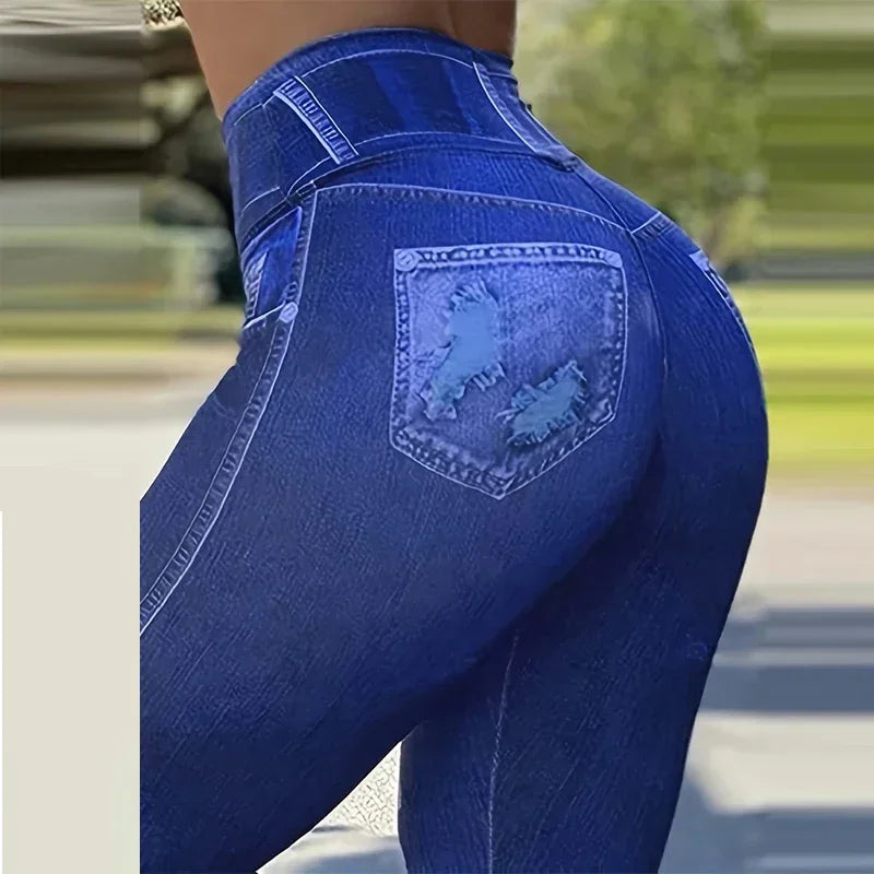 Kinnelon High-Waist Skinny Leggings with Trendy Ripped Details Comfort-fit