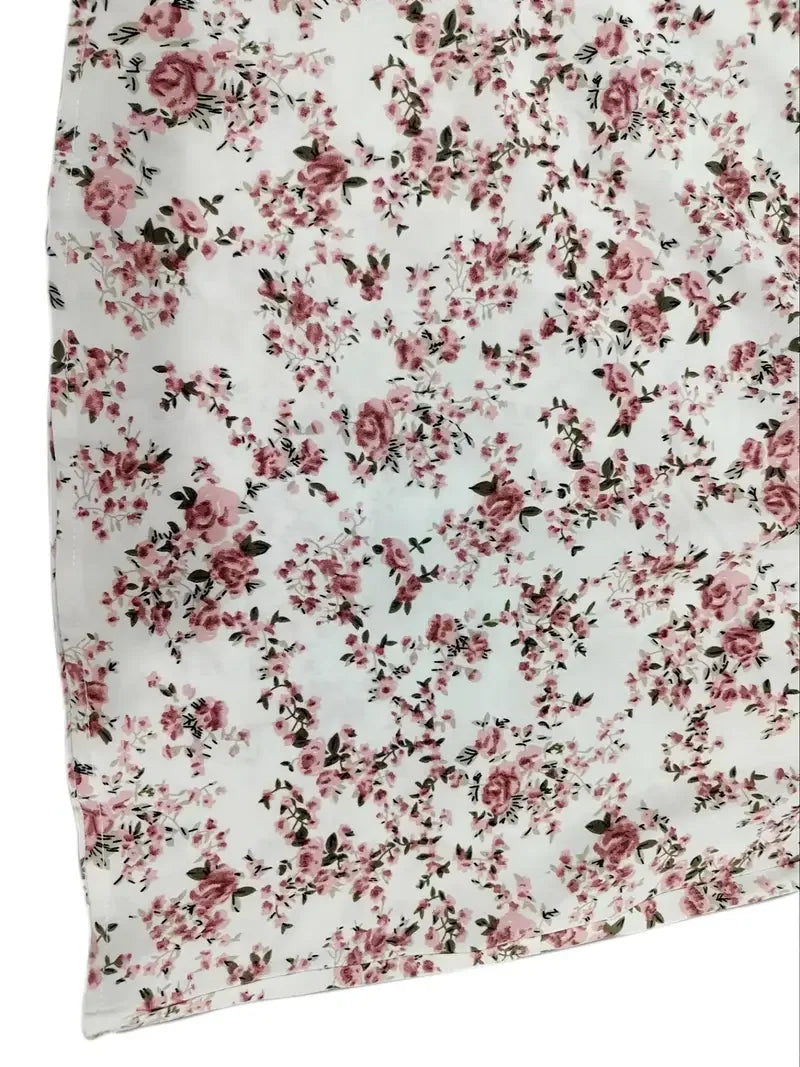 Seattle Plus Size Fashion Sleeveless Floral Print Casual Round Neck Dress