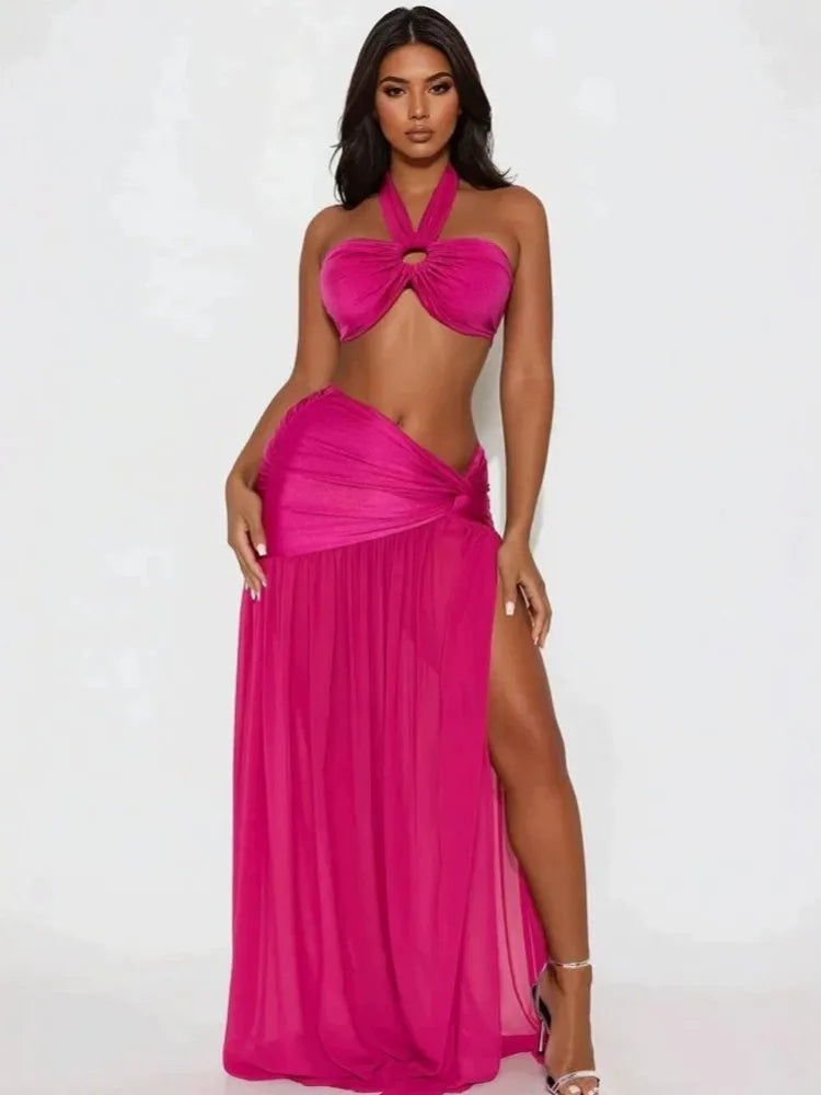 Siara Elegant Sleeveless Sexy Two Piece Sets