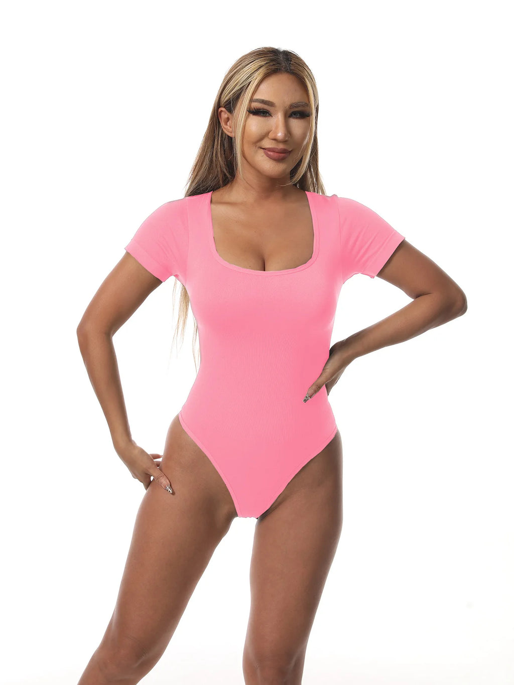 Women Plus Size Yoga Jumpsuit Seamless Square Neck High Elastic Workout Running Sport Jumpsuit