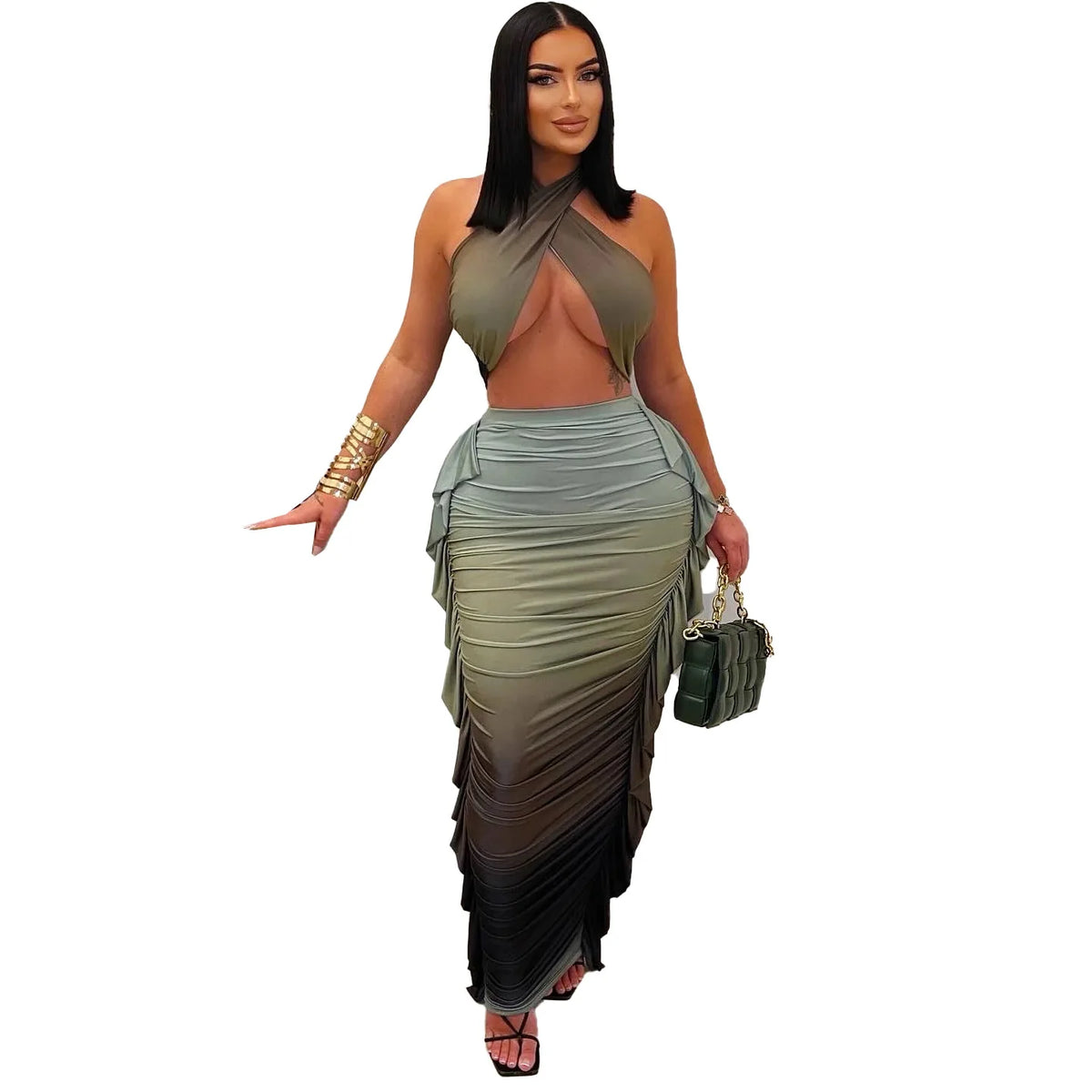 Jazmin Printed Women's Sleeveless Two Piece Sets