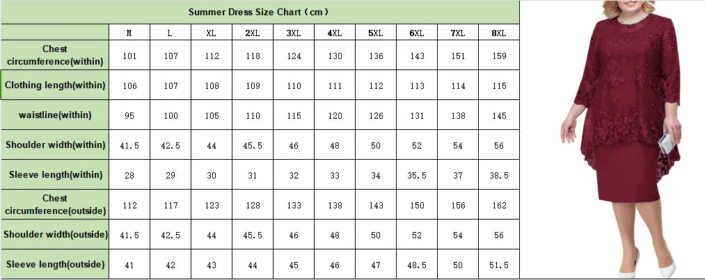 Jackson Plus Size Evening Gown Fashion Solid Color Round Neck High Waist Lace Embroidery Dress