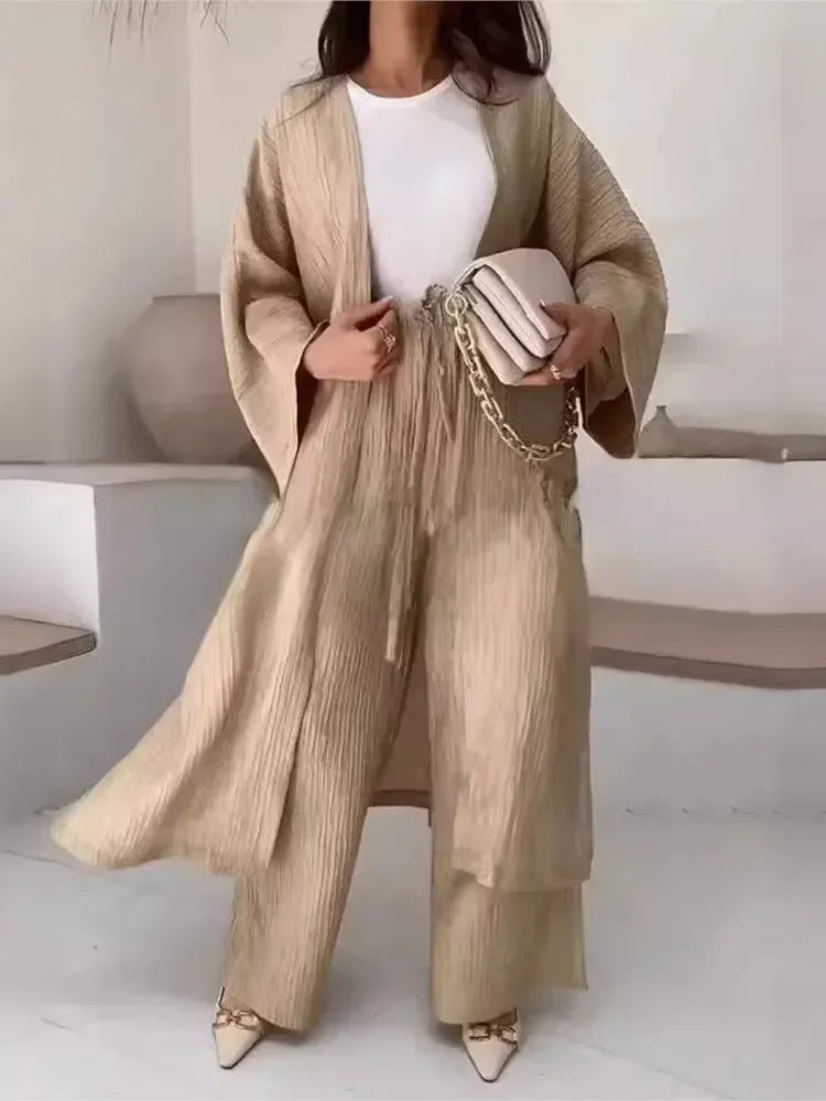 Alicia Women Elegant Solid Loose Two-piece Set