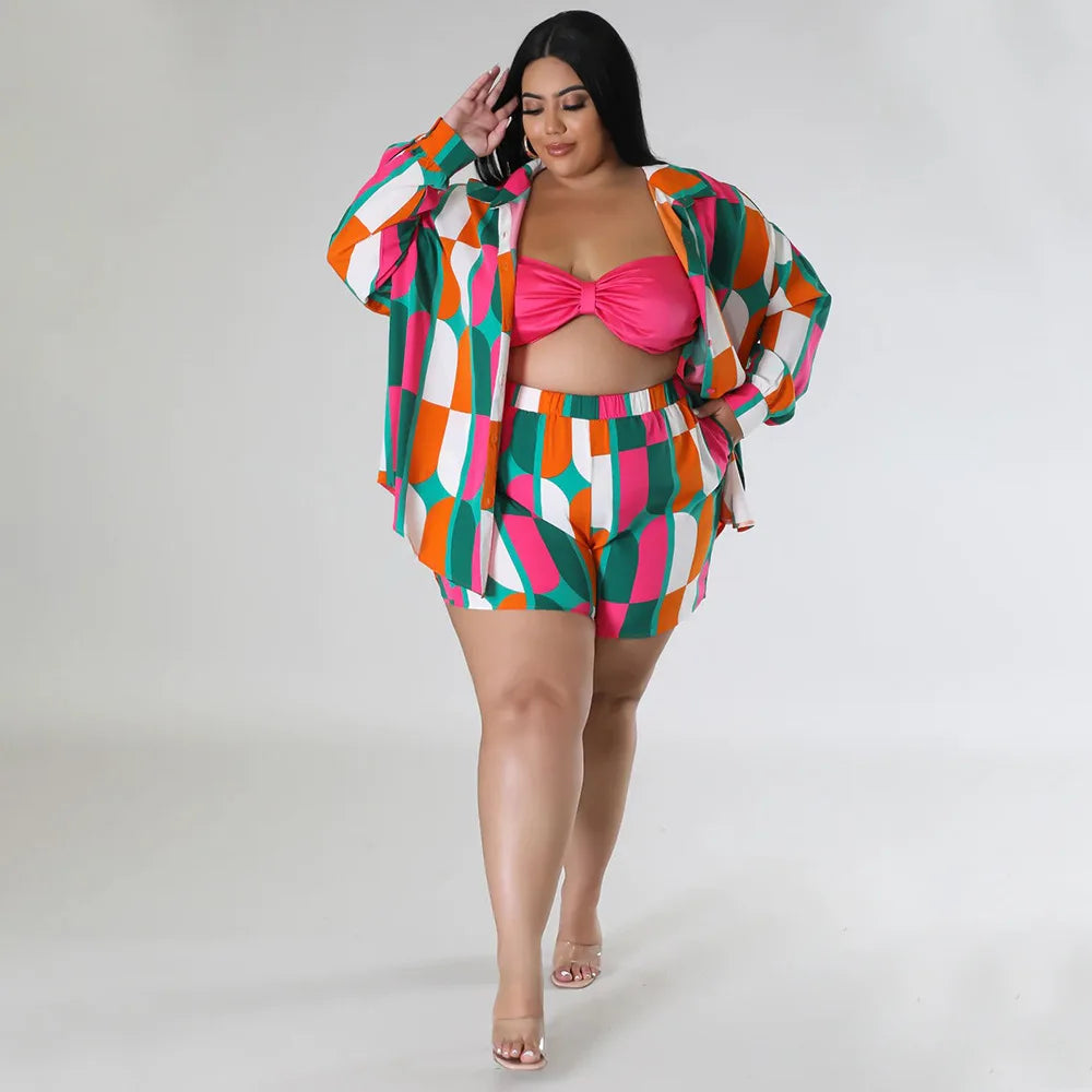 Maria Plus size Long Sleeve Two 2 Piece Sets