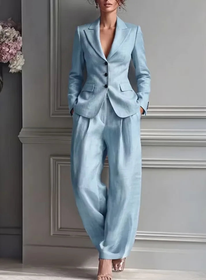 Samantha Slim Temperament Female Two Piece Sets
