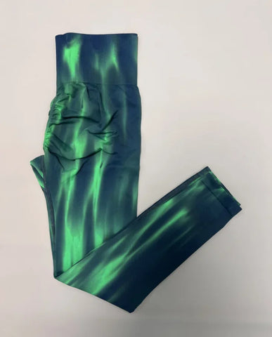 Roselle Tie dye High Waist Legging Push Up Scrunch Gym Sports Yoga Pants