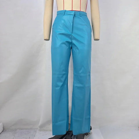 Sparta Trendy Lady Commuting Clothing High Waist Straight Trousers Women's Pants