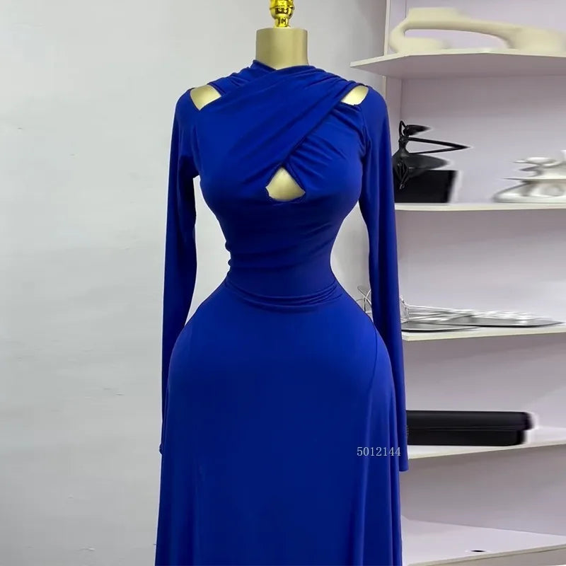 Myrtle Beach Halter V Neck Backless Sleeveless Big Swing Bodycon Mid Maxi Long Dress