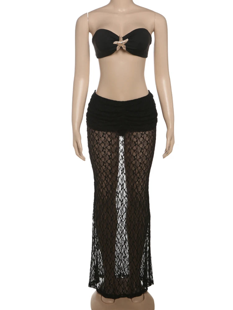 Marlene Weird Puss Starfish Metal Women Two Piece Sets