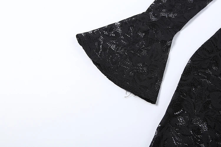 Bushwick See Through Metal Rings Patchwork Hollow Design Jumpsuit