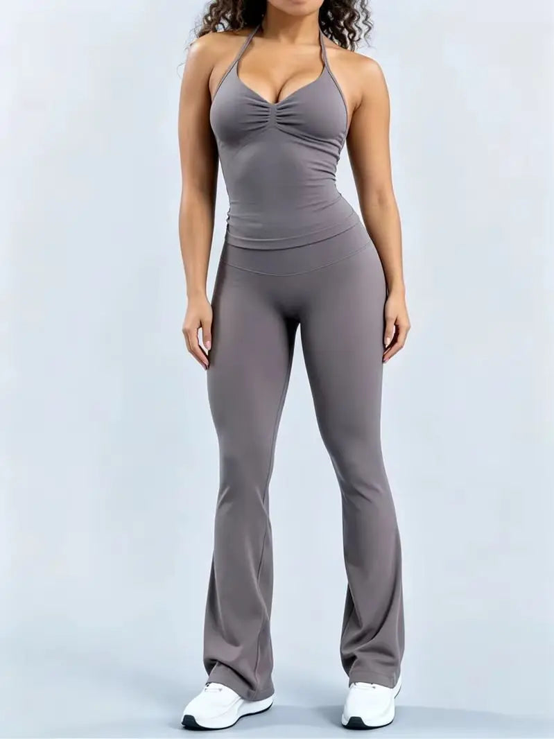 Helen Seamless Sports Longline Strappy Two Piece Sets